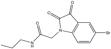 2-(5-bromo-2,3-dioxo-2,3-dihydro-1H-indol-1-yl)-N-propylacetamide 구조식 이미지