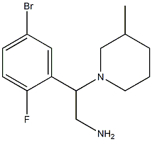 2-(5-bromo-2-fluorophenyl)-2-(3-methylpiperidin-1-yl)ethanamine Structure