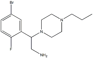 2-(5-bromo-2-fluorophenyl)-2-(4-propylpiperazin-1-yl)ethanamine Structure