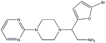 2-(5-bromofuran-2-yl)-2-[4-(pyrimidin-2-yl)piperazin-1-yl]ethan-1-amine Structure