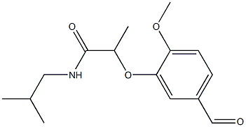 2-(5-formyl-2-methoxyphenoxy)-N-(2-methylpropyl)propanamide 구조식 이미지