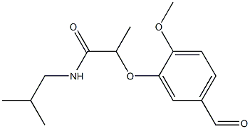 2-(5-formyl-2-methoxyphenoxy)-N-(2-methylpropyl)propanamide Structure