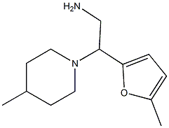 2-(5-methyl-2-furyl)-2-(4-methylpiperidin-1-yl)ethanamine Structure