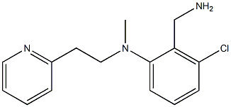 2-(aminomethyl)-3-chloro-N-methyl-N-[2-(pyridin-2-yl)ethyl]aniline 구조식 이미지