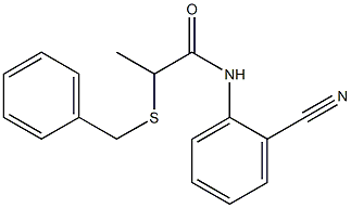 2-(benzylsulfanyl)-N-(2-cyanophenyl)propanamide 구조식 이미지