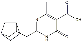 2-(bicyclo[2.2.1]hept-2-ylmethyl)-4-methyl-6-oxo-1,6-dihydropyrimidine-5-carboxylic acid Structure