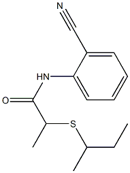2-(butan-2-ylsulfanyl)-N-(2-cyanophenyl)propanamide Structure