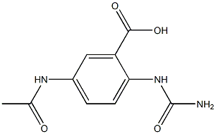 2-(carbamoylamino)-5-acetamidobenzoic acid Structure