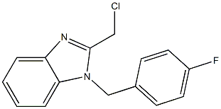 2-(chloromethyl)-1-[(4-fluorophenyl)methyl]-1H-1,3-benzodiazole 구조식 이미지