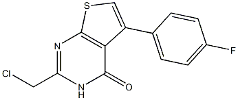 2-(chloromethyl)-5-(4-fluorophenyl)-3H,4H-thieno[2,3-d]pyrimidin-4-one Structure
