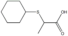 2-(cyclohexylsulfanyl)propanoic acid Structure