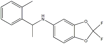 2,2-difluoro-N-[1-(2-methylphenyl)ethyl]-2H-1,3-benzodioxol-5-amine Structure