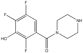 2,3,6-trifluoro-5-(piperazin-1-ylcarbonyl)phenol Structure