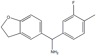 2,3-dihydro-1-benzofuran-5-yl(3-fluoro-4-methylphenyl)methanamine Structure