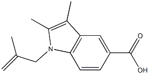2,3-dimethyl-1-(2-methylprop-2-en-1-yl)-1H-indole-5-carboxylic acid 구조식 이미지