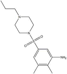 2,3-dimethyl-5-[(4-propylpiperazine-1-)sulfonyl]aniline Structure