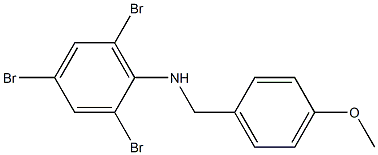 2,4,6-tribromo-N-[(4-methoxyphenyl)methyl]aniline Structure