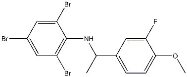 2,4,6-tribromo-N-[1-(3-fluoro-4-methoxyphenyl)ethyl]aniline Structure