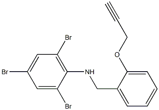 2,4,6-tribromo-N-{[2-(prop-2-yn-1-yloxy)phenyl]methyl}aniline Structure