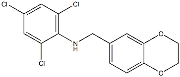 2,4,6-trichloro-N-(2,3-dihydro-1,4-benzodioxin-6-ylmethyl)aniline Structure