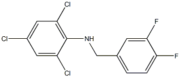 2,4,6-trichloro-N-[(3,4-difluorophenyl)methyl]aniline Structure