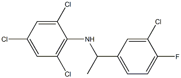 2,4,6-trichloro-N-[1-(3-chloro-4-fluorophenyl)ethyl]aniline Structure