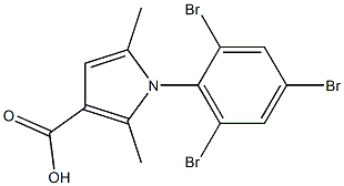 2,5-dimethyl-1-(2,4,6-tribromophenyl)-1H-pyrrole-3-carboxylic acid 구조식 이미지