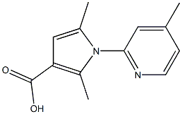 2,5-dimethyl-1-(4-methylpyridin-2-yl)-1H-pyrrole-3-carboxylic acid Structure