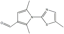 2,5-dimethyl-1-(5-methyl-1,3-thiazol-2-yl)-1H-pyrrole-3-carbaldehyde Structure
