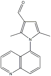 2,5-dimethyl-1-(quinolin-5-yl)-1H-pyrrole-3-carbaldehyde 구조식 이미지