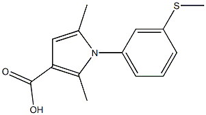 2,5-dimethyl-1-[3-(methylsulfanyl)phenyl]-1H-pyrrole-3-carboxylic acid Structure