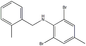 2,6-dibromo-4-methyl-N-[(2-methylphenyl)methyl]aniline 구조식 이미지