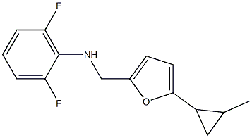 2,6-difluoro-N-{[5-(2-methylcyclopropyl)furan-2-yl]methyl}aniline Structure