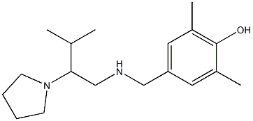 2,6-dimethyl-4-({[3-methyl-2-(pyrrolidin-1-yl)butyl]amino}methyl)phenol Structure