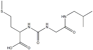 2-[({[(2-methylpropyl)carbamoyl]methyl}carbamoyl)amino]-4-(methylsulfanyl)butanoic acid 구조식 이미지