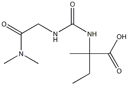 2-[({[2-(dimethylamino)-2-oxoethyl]amino}carbonyl)amino]-2-methylbutanoic acid Structure