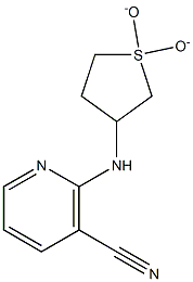 2-[(1,1-dioxidotetrahydrothien-3-yl)amino]nicotinonitrile 구조식 이미지