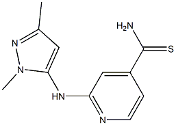 2-[(1,3-dimethyl-1H-pyrazol-5-yl)amino]pyridine-4-carbothioamide Structure