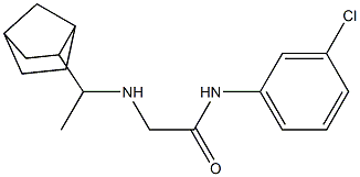2-[(1-{bicyclo[2.2.1]heptan-2-yl}ethyl)amino]-N-(3-chlorophenyl)acetamide Structure