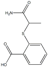 2-[(1-carbamoylethyl)sulfanyl]benzoic acid 구조식 이미지