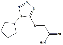 2-[(1-cyclopentyl-1H-1,2,3,4-tetrazol-5-yl)sulfanyl]ethanimidamide Structure