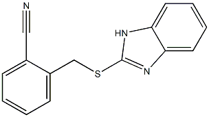 2-[(1H-1,3-benzodiazol-2-ylsulfanyl)methyl]benzonitrile 구조식 이미지