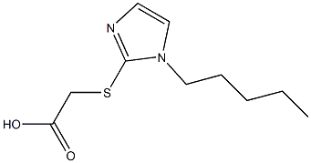 2-[(1-pentyl-1H-imidazol-2-yl)sulfanyl]acetic acid 구조식 이미지