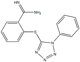 2-[(1-phenyl-1H-1,2,3,4-tetrazol-5-yl)sulfanyl]benzene-1-carboximidamide Structure