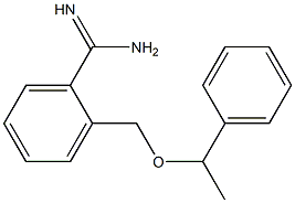 2-[(1-phenylethoxy)methyl]benzenecarboximidamide Structure