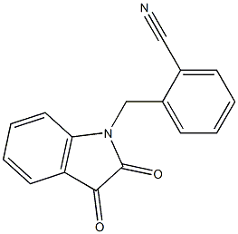 2-[(2,3-dioxo-2,3-dihydro-1H-indol-1-yl)methyl]benzonitrile Structure