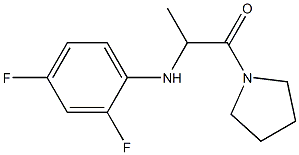 2-[(2,4-difluorophenyl)amino]-1-(pyrrolidin-1-yl)propan-1-one Structure