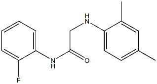 2-[(2,4-dimethylphenyl)amino]-N-(2-fluorophenyl)acetamide Structure