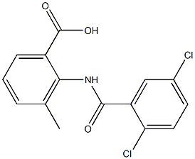 2-[(2,5-dichlorobenzene)amido]-3-methylbenzoic acid 구조식 이미지