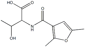 2-[(2,5-dimethyl-3-furoyl)amino]-3-hydroxybutanoic acid 구조식 이미지